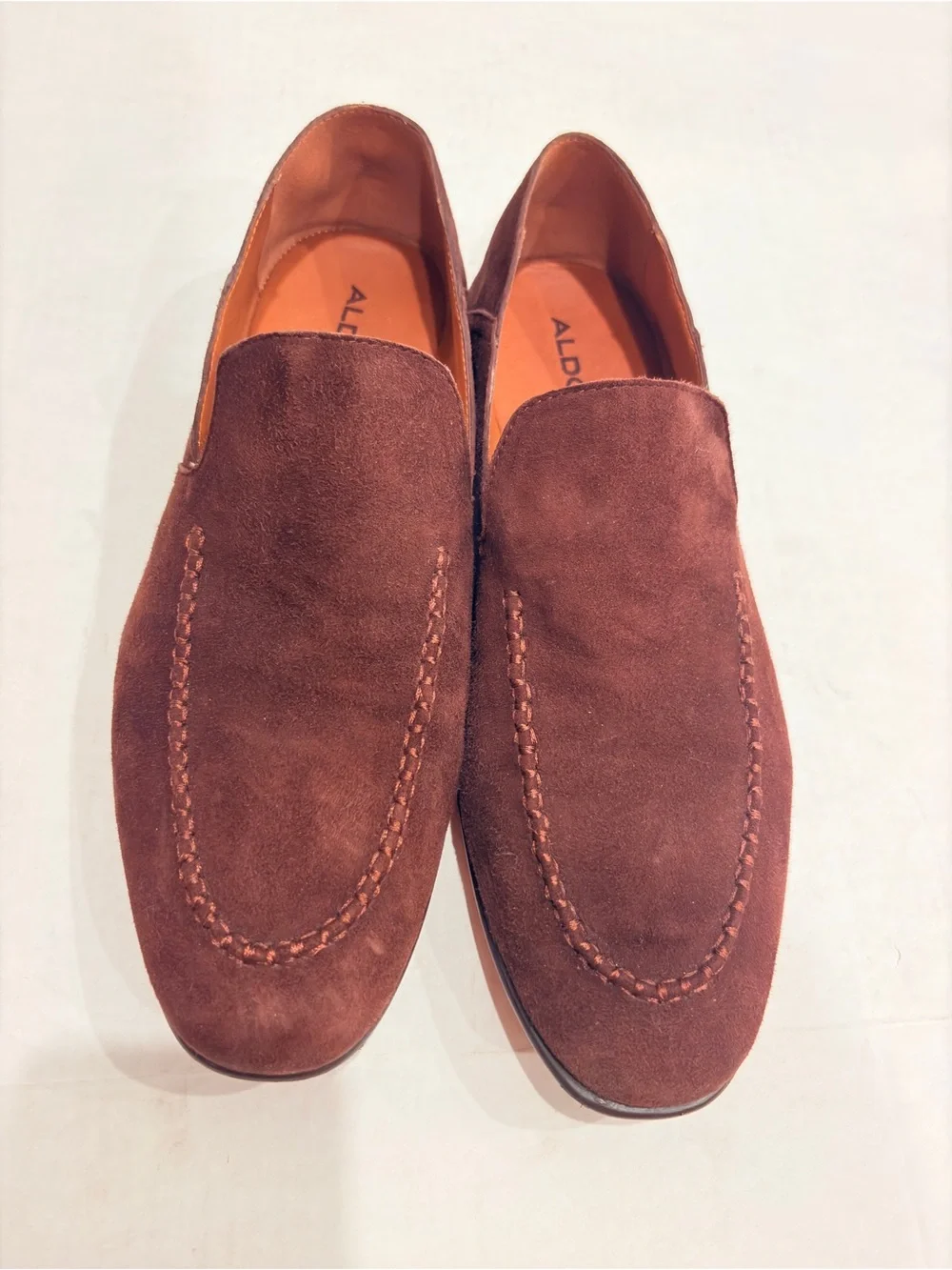 ALDO Men's Brown Suede Slip-On Loafers 9.5